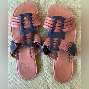 Huarache Sandals; Genuine Leather